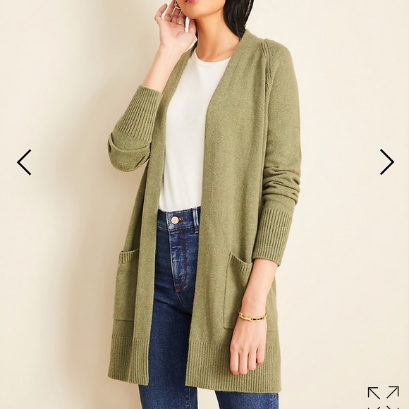 pointelle open cardigan